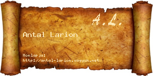 Antal Larion névjegykártya