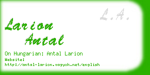 larion antal business card